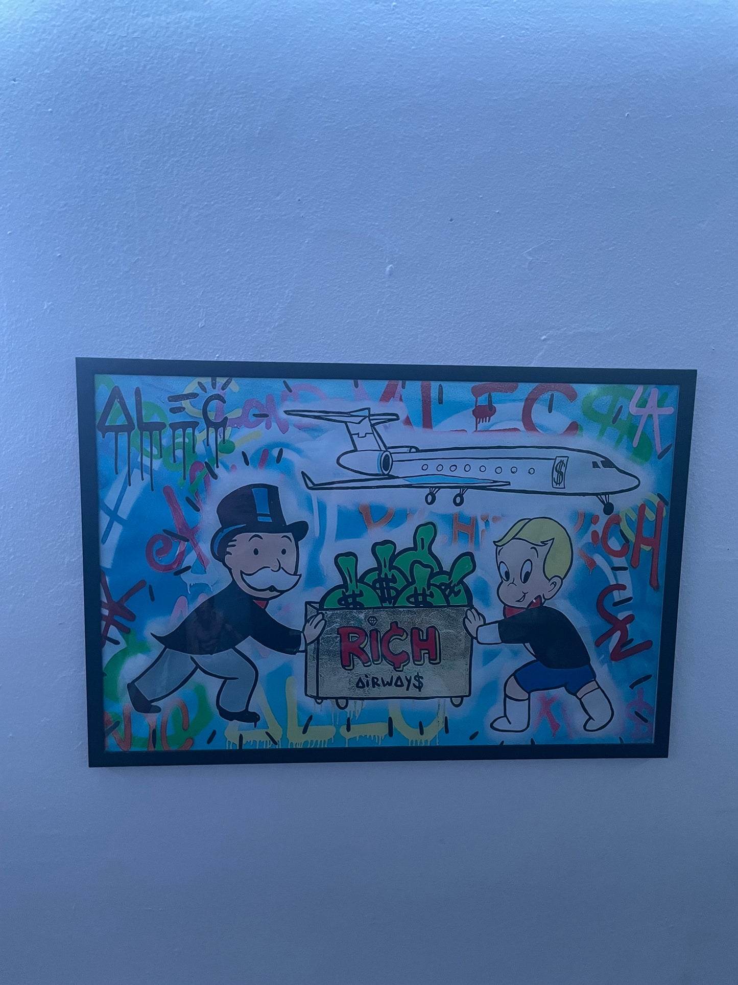 Framed Monopoly Richie Rich Art