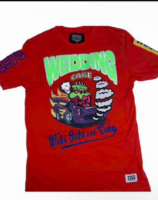 WEDDING CAKE Wake Bake And Cake Orange SMALL TEE Shirt (PREOWNED)