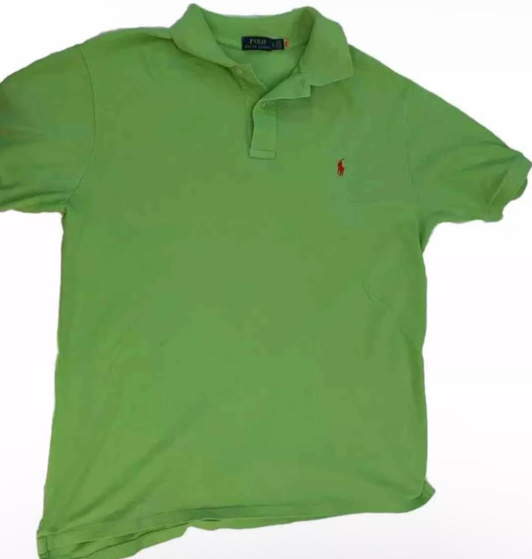 Ralph Lauren Polo Green Shirt Large (PREOWNED)