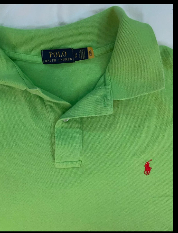 Ralph Lauren Polo Green Shirt Large (PREOWNED)